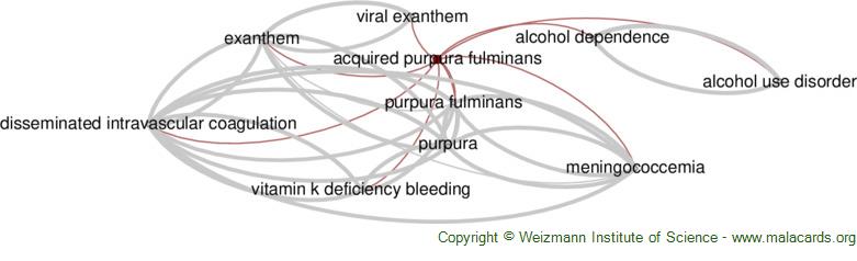 Diseases related to Acquired Purpura Fulminans