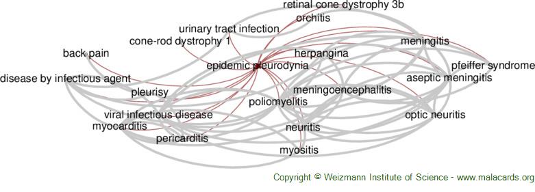 Diseases related to Epidemic Pleurodynia