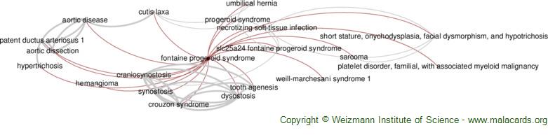 Diseases related to Fontaine Progeroid Syndrome