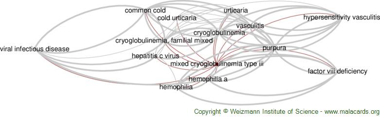Diseases related to Mixed Cryoglobulinemia Type Iii