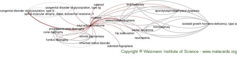 Diseases related to Saul-Wilson Syndrome