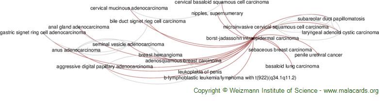 Diseases related to Borst-Jadassohn Intraepidermal Carcinoma