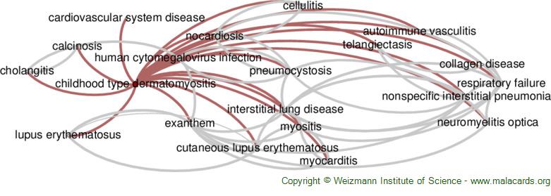 Diseases related to Childhood Type Dermatomyositis