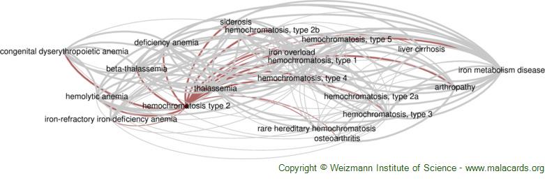 Diseases related to Hemochromatosis Type 2