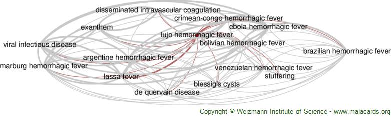 Diseases related to Lujo Hemorrhagic Fever