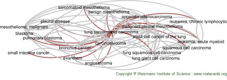 Diseases related to Lung Sarcomatoid Carcinoma