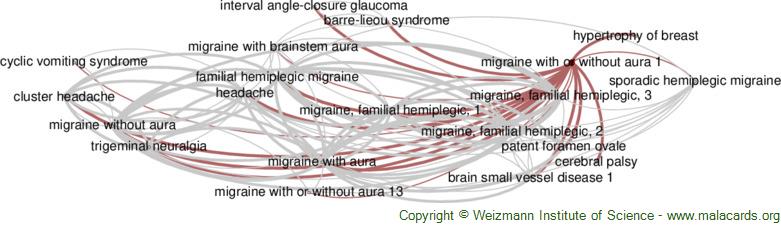 Diseases related to Migraine with or Without Aura 1